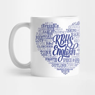 RBHS English Love Blue Text Mug